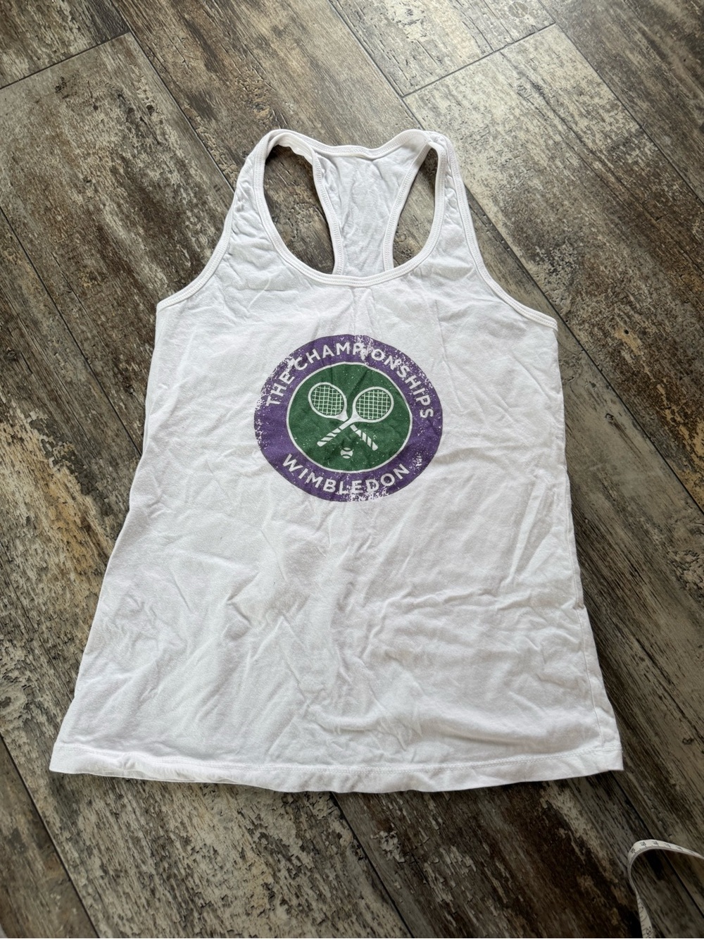 2 for $10 sale: Wimbledon racerback tank top purple green championship logo